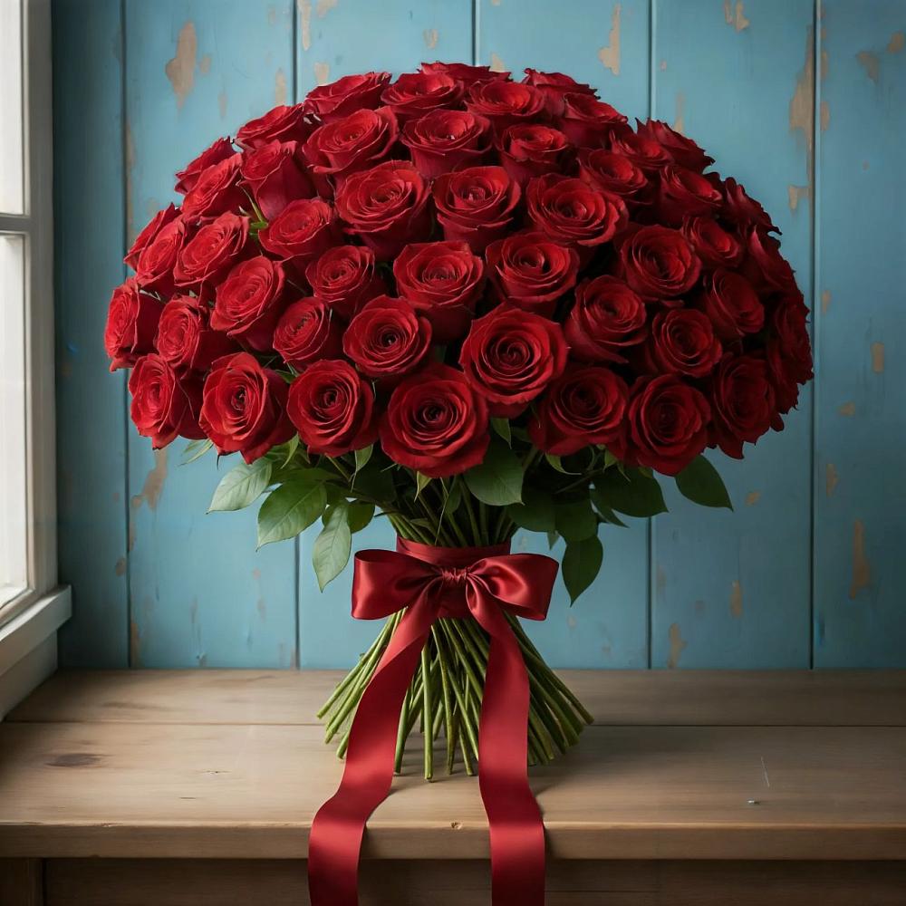 Букет Красные розы Блэк Меджик в Енотаевке