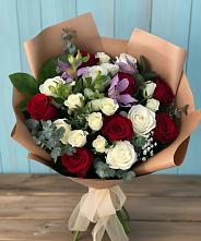 Букет цветов из:  Розы и Альстромерии #REPLACE_PRED# Енотаевке