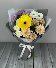Букет цветов из:  Розы, Герберы и Хризантемы #REPLACE_PRED# Енотаевке