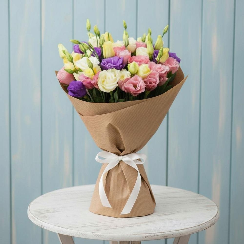 Букет цветов из: Лизиантусы в Енотаевке