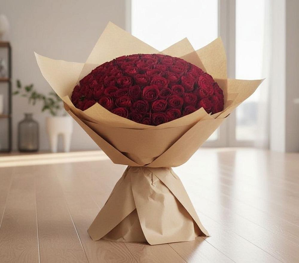 Букет 101 Красная роза в Енотаевке