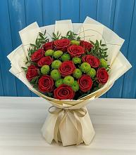 Букет цветов из:  Розы и Хризантемы в Енотаевке