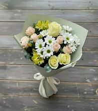 Букет цветов из:  Альстромерии, Розы и Хризантемы #REPLACE_PRED# Енотаевке