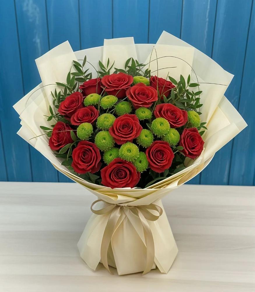 Букет цветов из: Розы и Хризантемы в Енотаевке