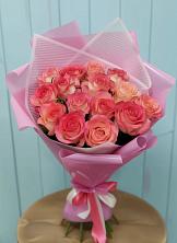 Букет 15 Розовых роз Равель в Енотаевке