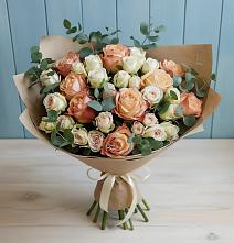 Букет цветов из:  Альстромерии и Розы #REPLACE_PRED# Енотаевке