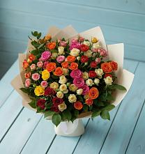 Букет Микс из разноцветных кустовых роз #REPLACE_PRED# Енотаевке